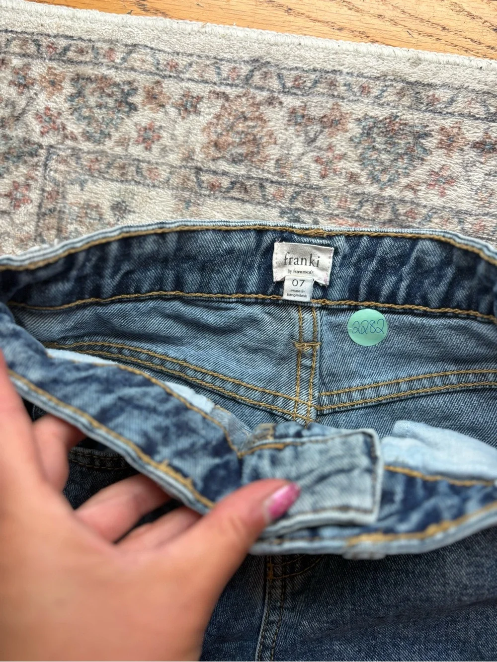Girls Franki Jeans Size 7 Classic High-Waist Blue Jeans